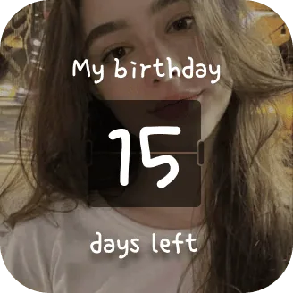 Custom Photos widget — your own picture with a countdown