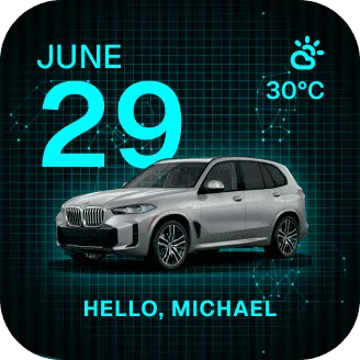 Dark grid widget layout