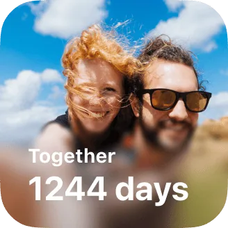Photo widget counting days together