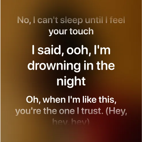 Lyric widget