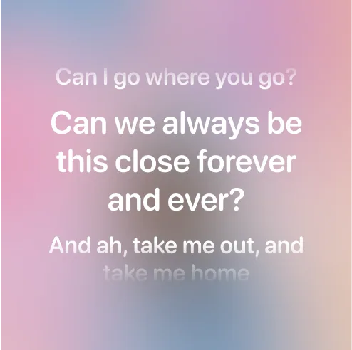 Lyric widget