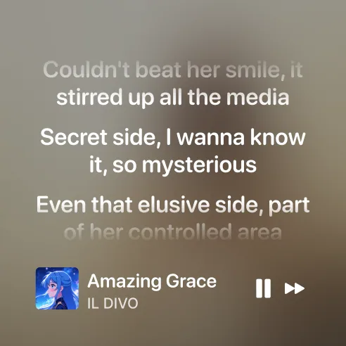 Lyric widget