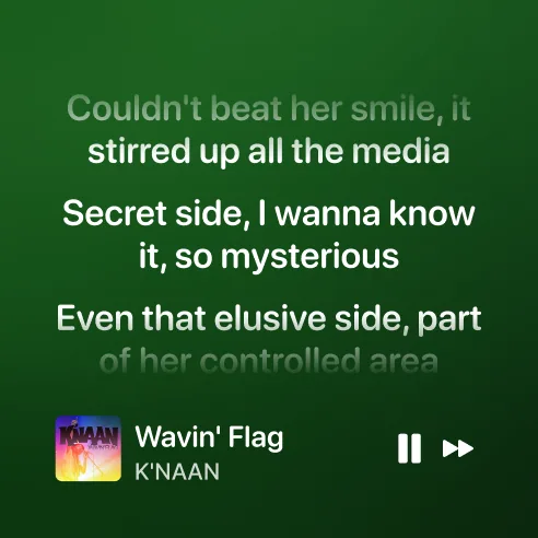 Lyric widget